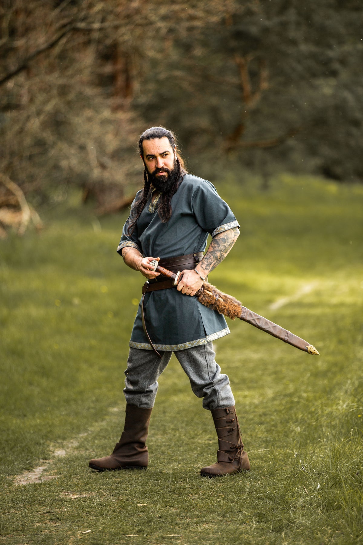Tunique viking homme à manches courtes – Njal