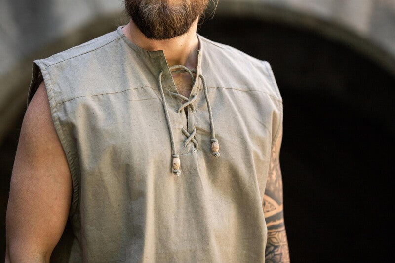 Chemise médiévale sans manches à lacets – Jean