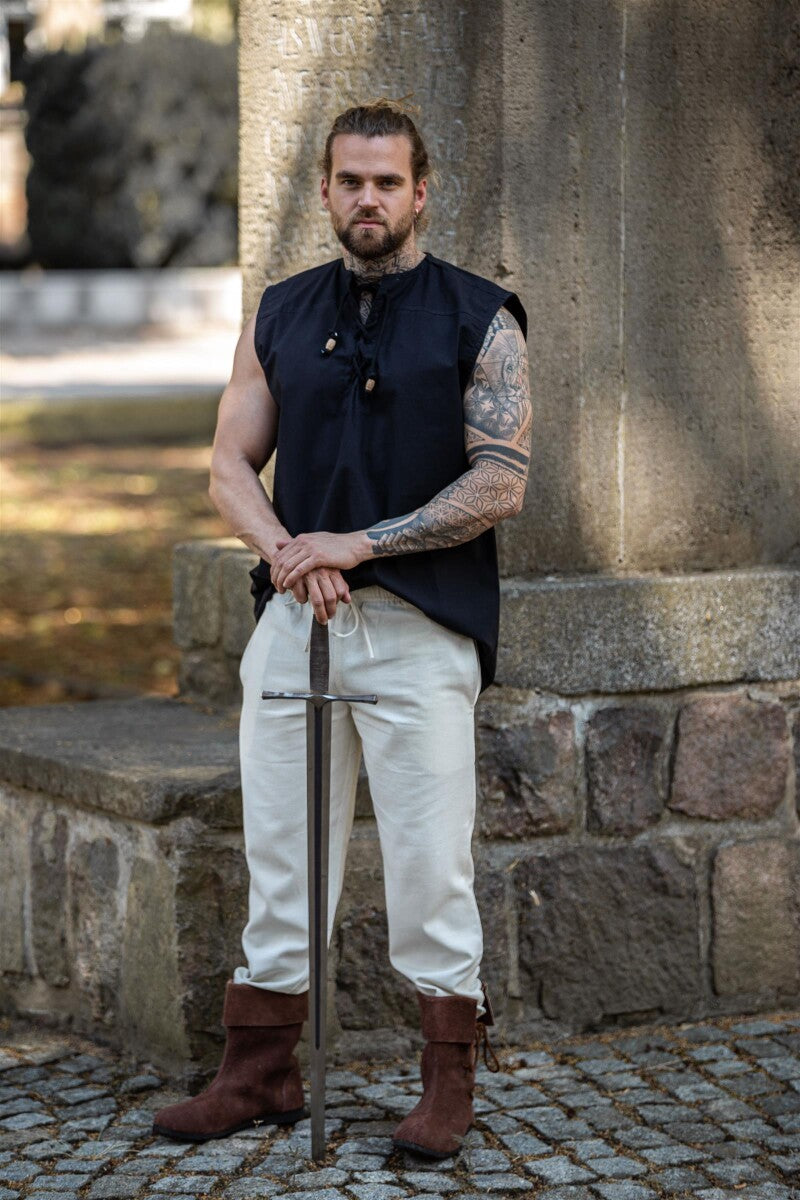Chemise médiévale sans manches à lacets – Jean