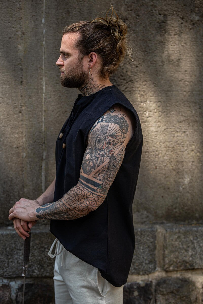 Chemise médiévale sans manches à lacets – Jean