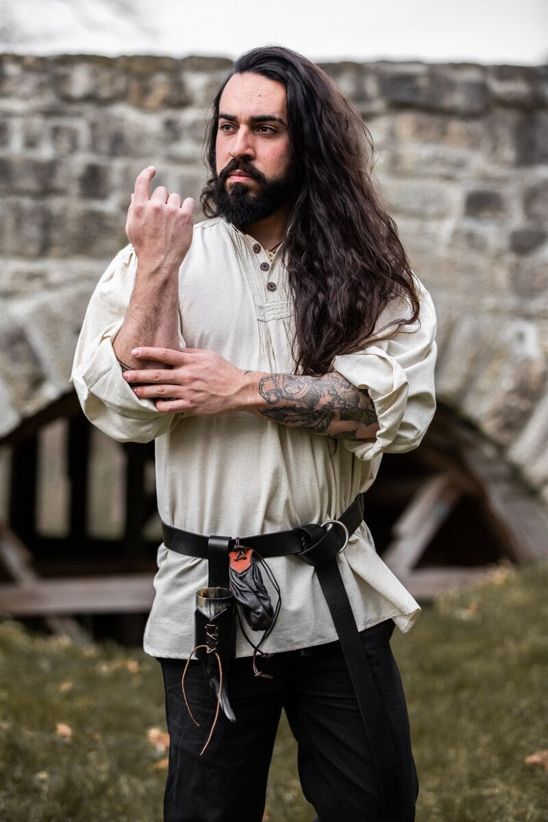 Chemise médiévale à boutons en bois – Oswald