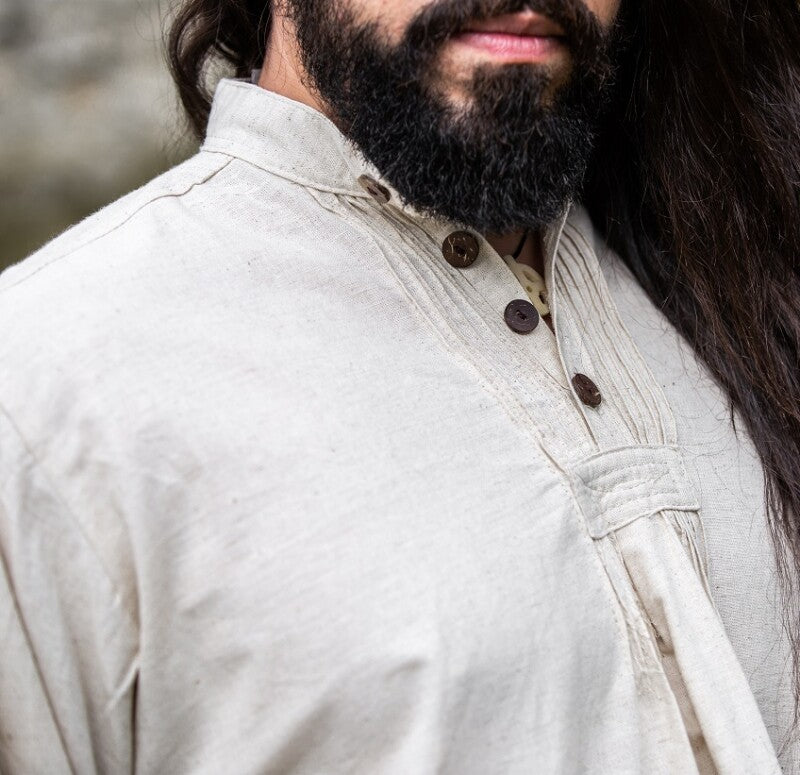 Chemise médiévale à boutons en bois – Oswald