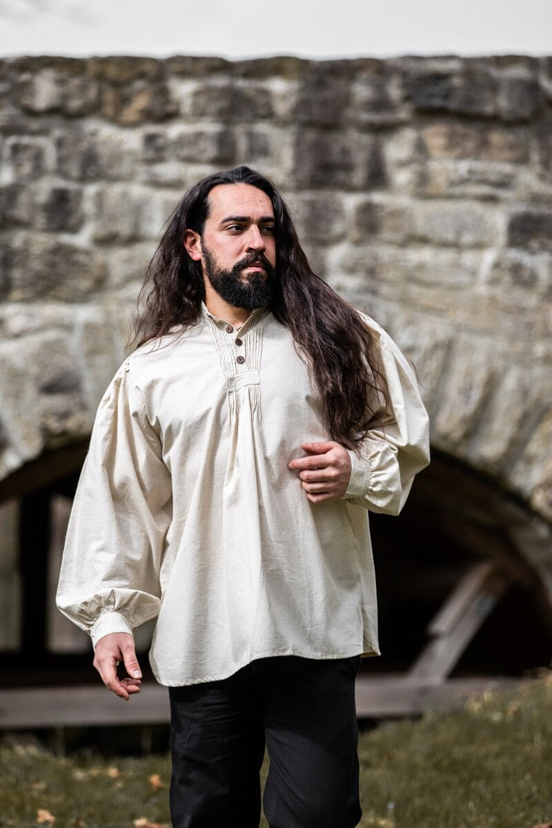 Chemise médiévale à boutons en bois – Oswald