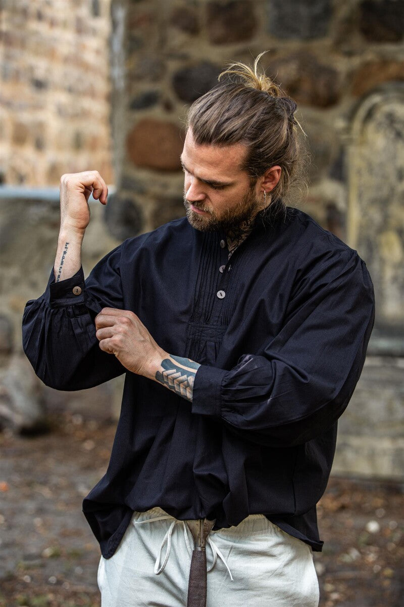 Chemise médiévale à boutons en bois – Oswald