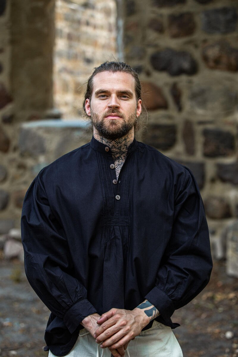 Chemise médiévale à boutons en bois – Oswald