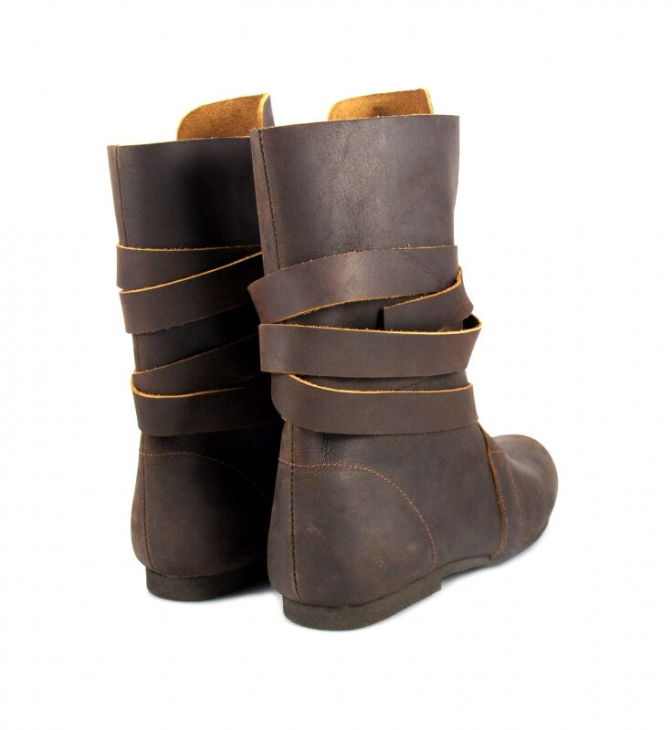 Bottes viking en cuir nubuck – Floki