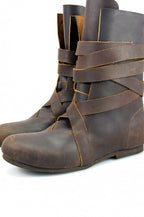 Bottes viking en cuir nubuck – Floki