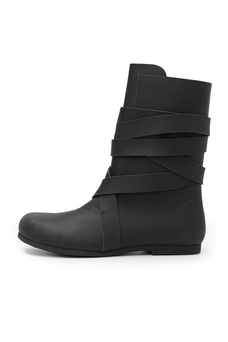 Bottes viking en cuir nubuck – Floki