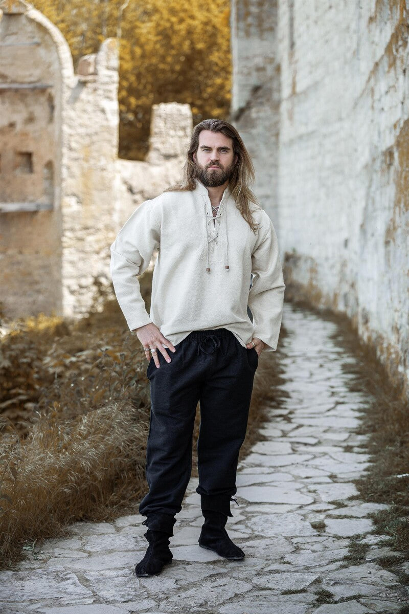 Chemise médiévale en coton tissé à la main – Ingolf