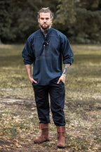 Chemise médiévale à lacets et col montant – Georg