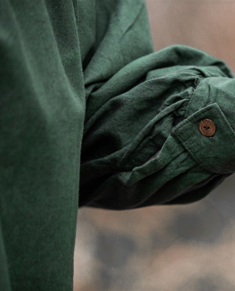 Chemise médiévale à lacets et col montant – Georg