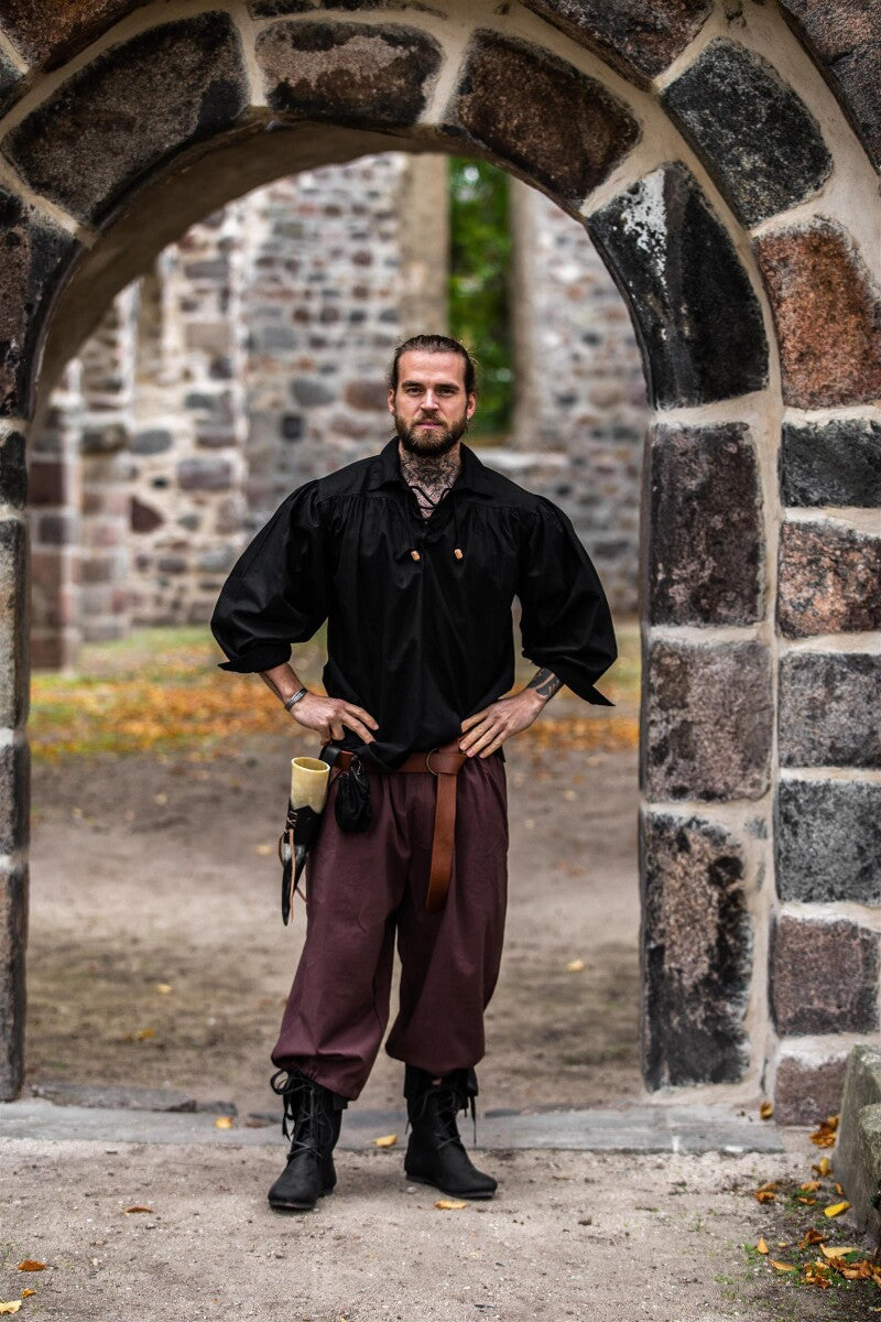 Chemise pirate médiévale à lacets – Artur