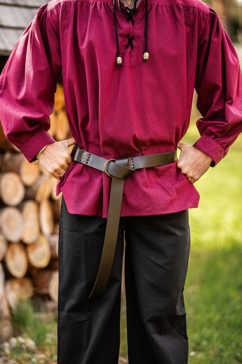 Ceinture médiévale à anneaux en cuir – Conrad