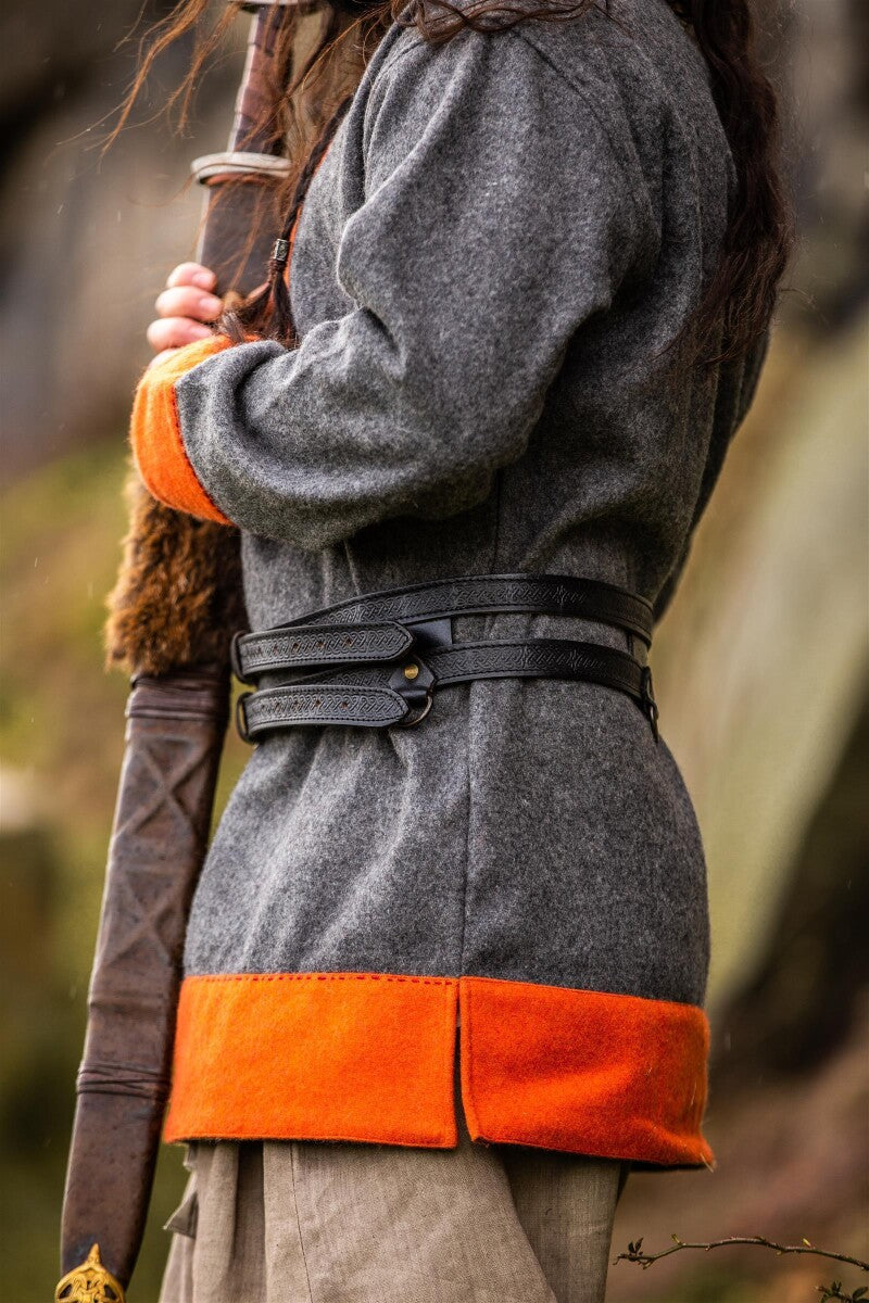 Ceinture double viking en cuir – Axel