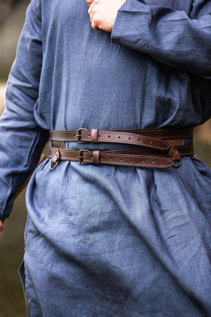 Ceinture double viking en cuir – Ubbe