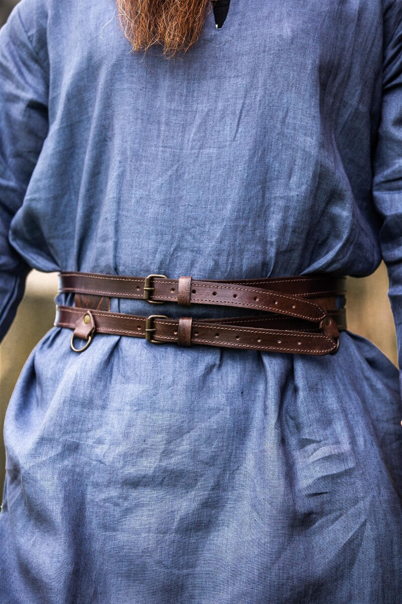 Ceinture double viking en cuir – Ubbe